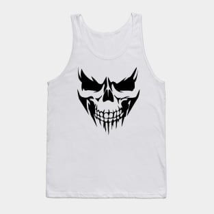 Feel-ink Skull Death Dead Halloween Scary Cranium Face Tank Top